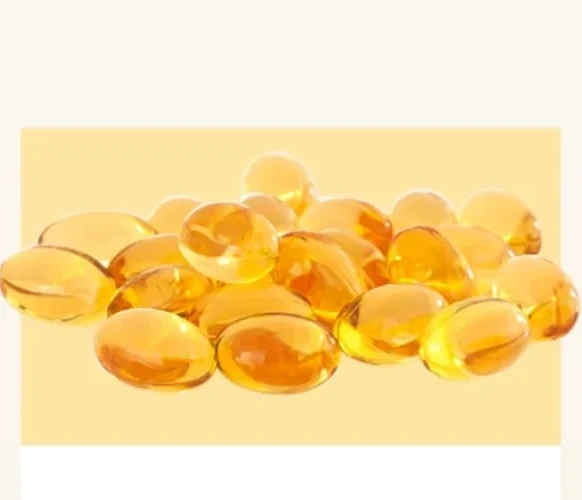 Amber vitamin E capsules